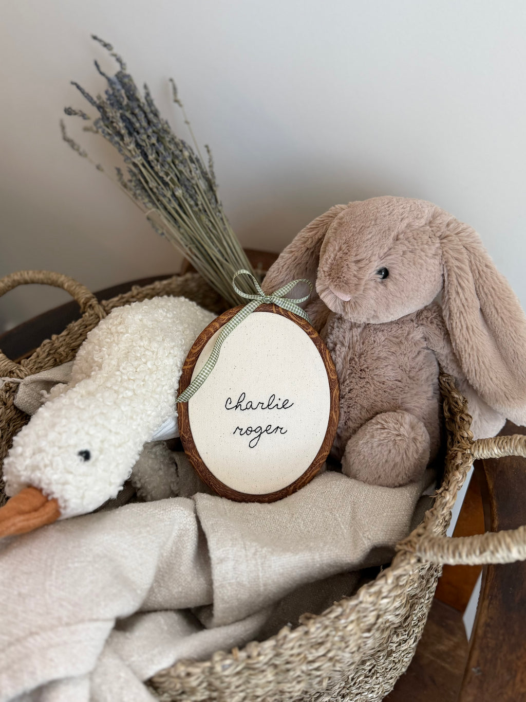 Baby name announcement keepsake