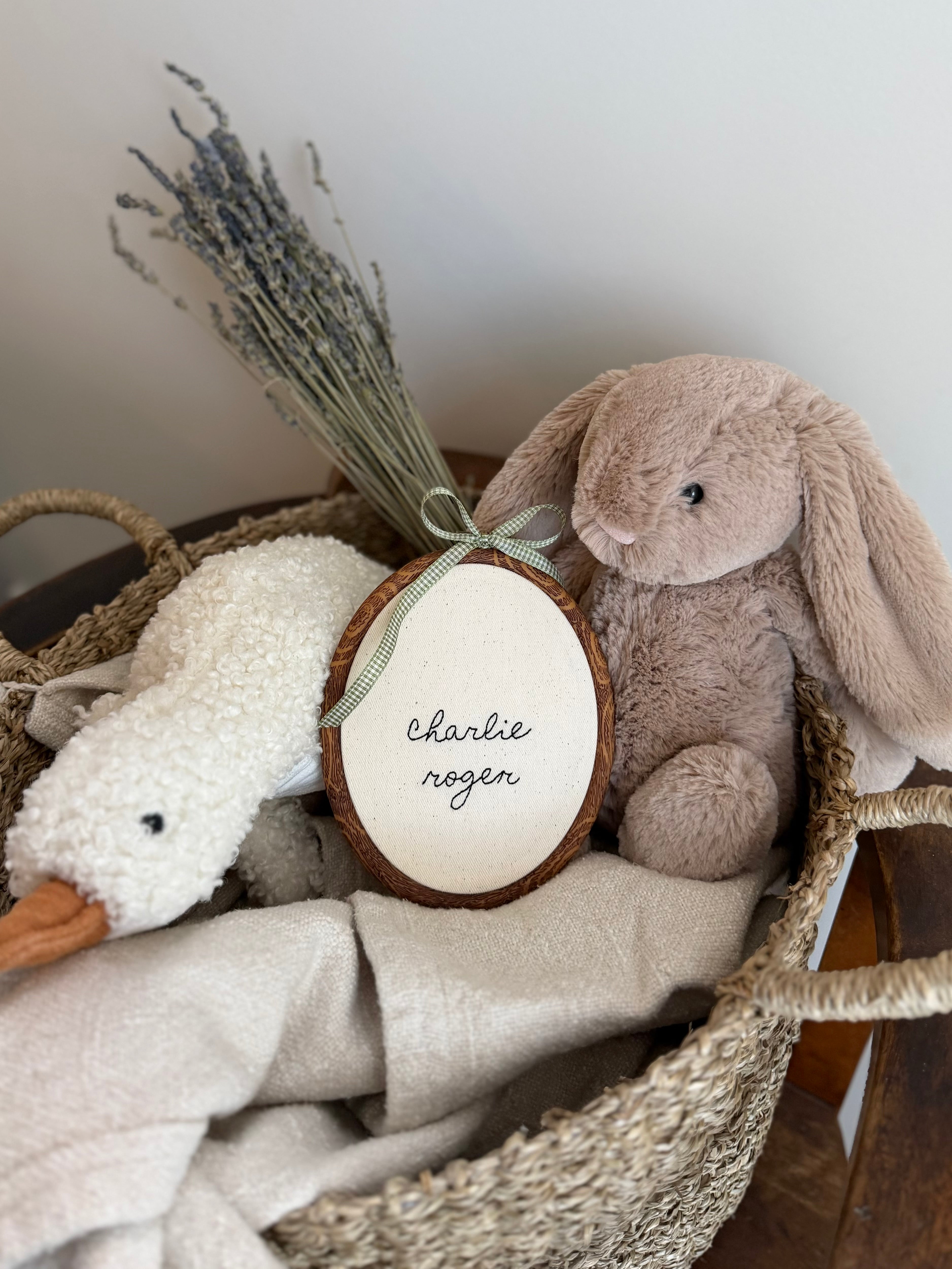 Baby name announcement keepsake