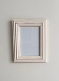 White beaded frame - 5 x 7 inch opening