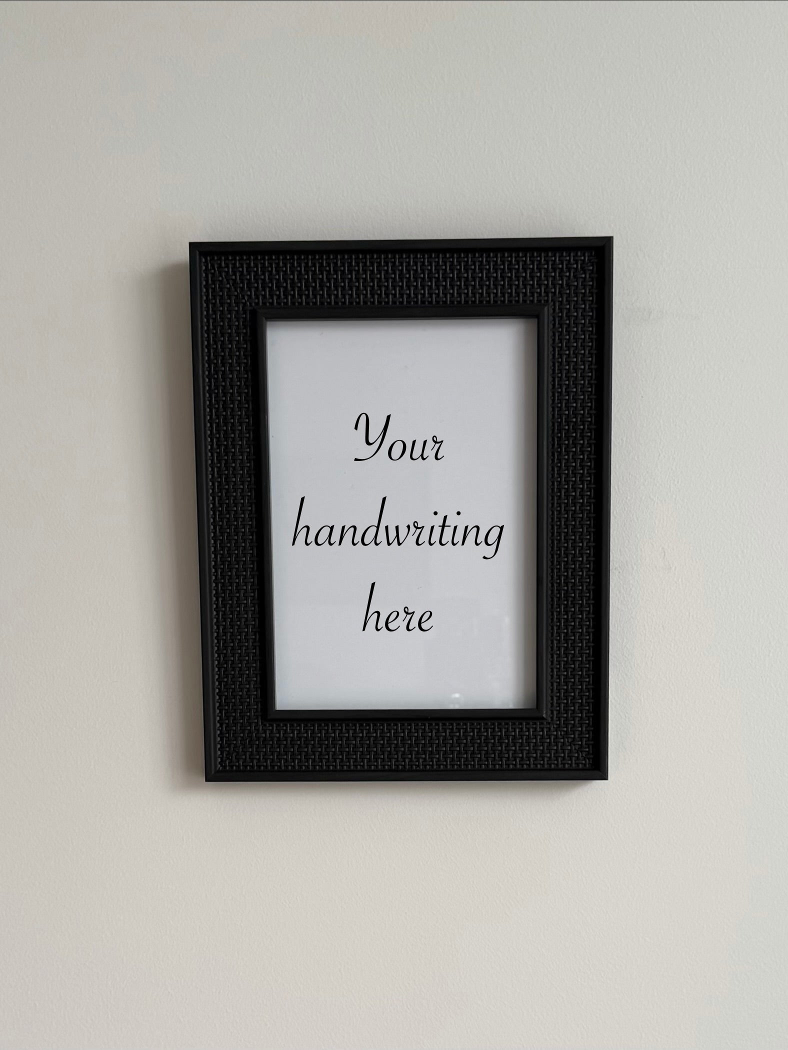 Black woven detail frame - 5 x 7 inch opening