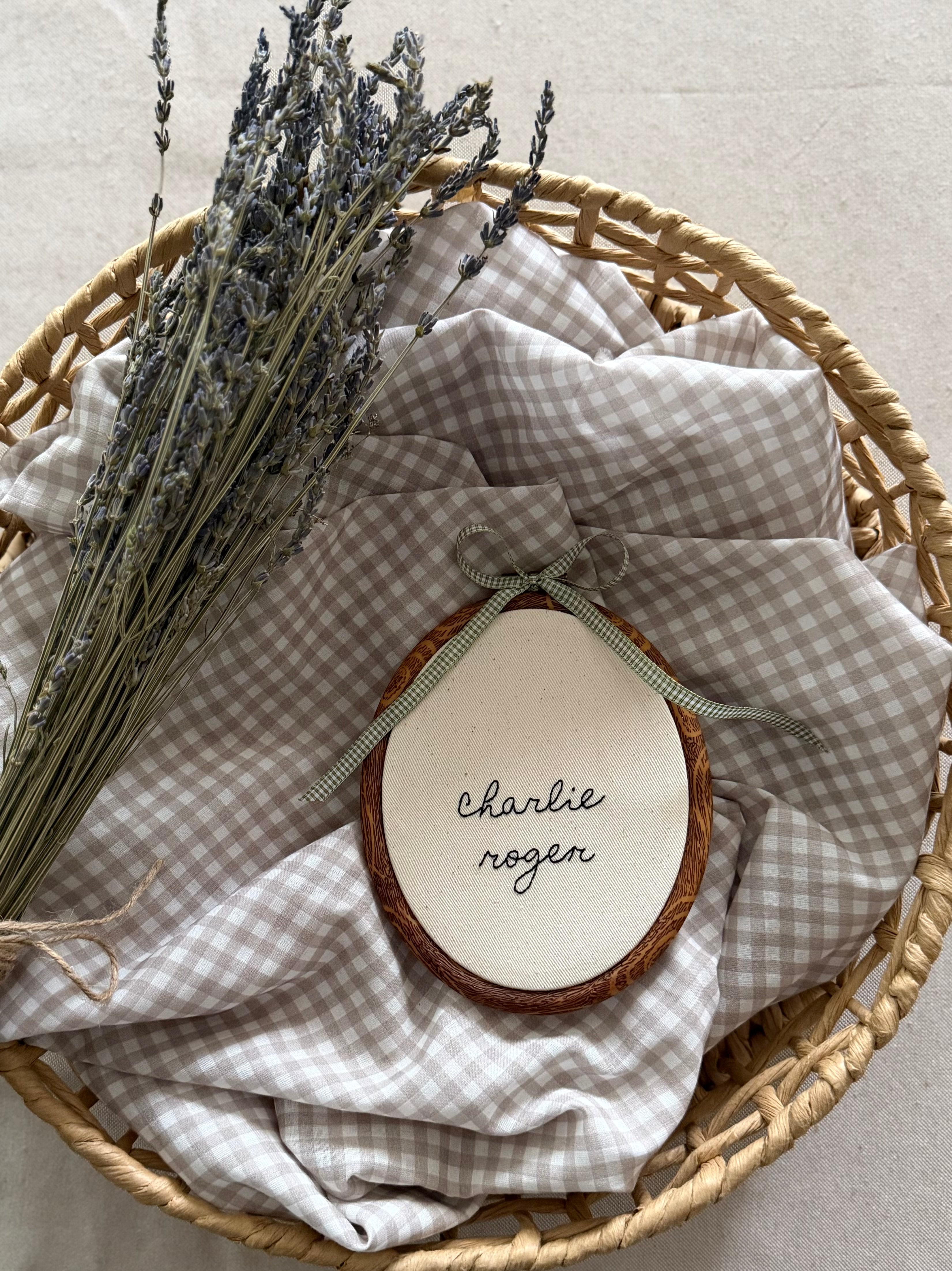Baby name announcement keepsake