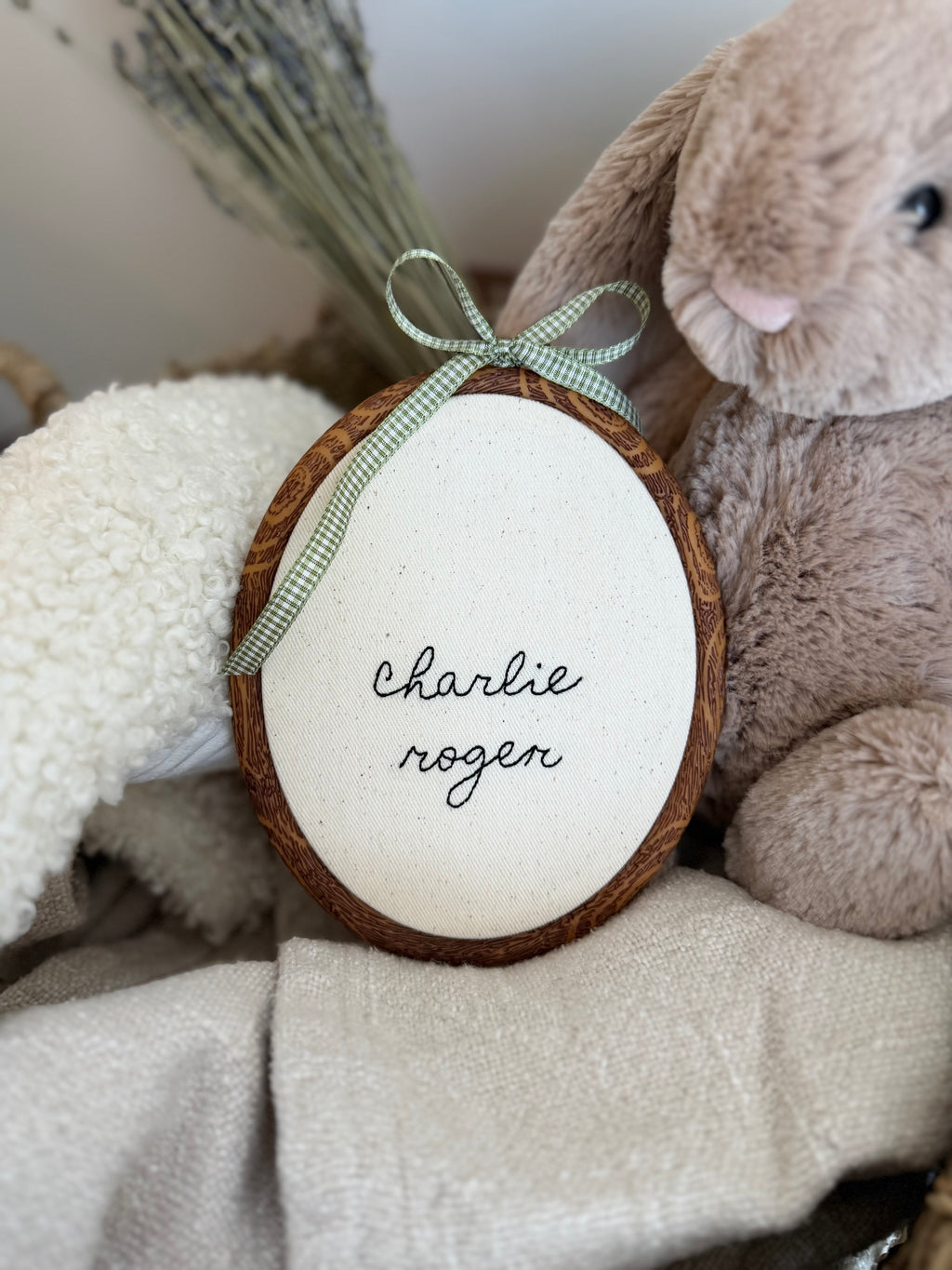 Baby name announcement keepsake