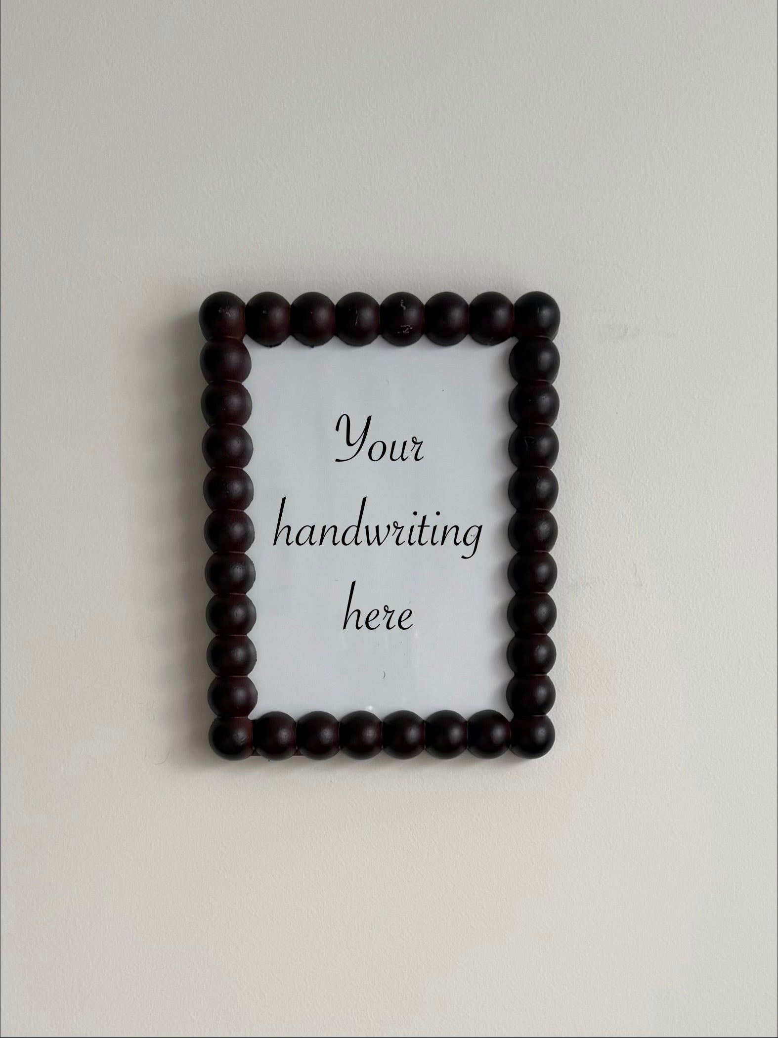 Brown beaded frame - 5 x 7 inch opening