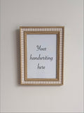 Brown and white rustic frame - 5 x 7 inch opening